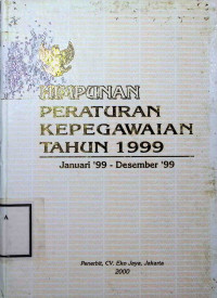 Image of Himpunan Peraturan Kepegawaian Tahun 1999