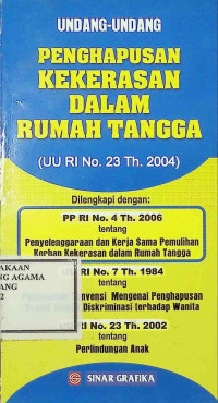 Image of Undang-undang Penghapusan Kekerasan dalam Rumah Tangga
